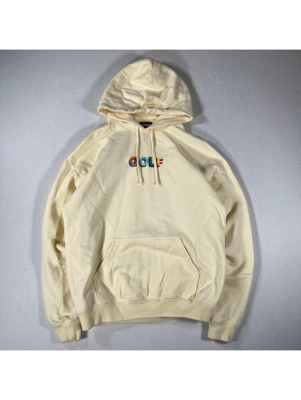 Tyler the Creator GOLF Wang Cream Hoodie Simple Logo Hit SzM